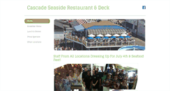 Desktop Screenshot of cascadeseasiderestaurant.com